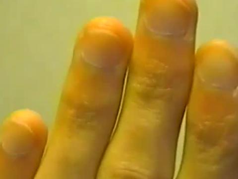 12 - olivier (ongles1234) hand fetish sucking on his thumb, licking his hands and massaging his nails hand worhsip compilation 12 (recorded in 2007)